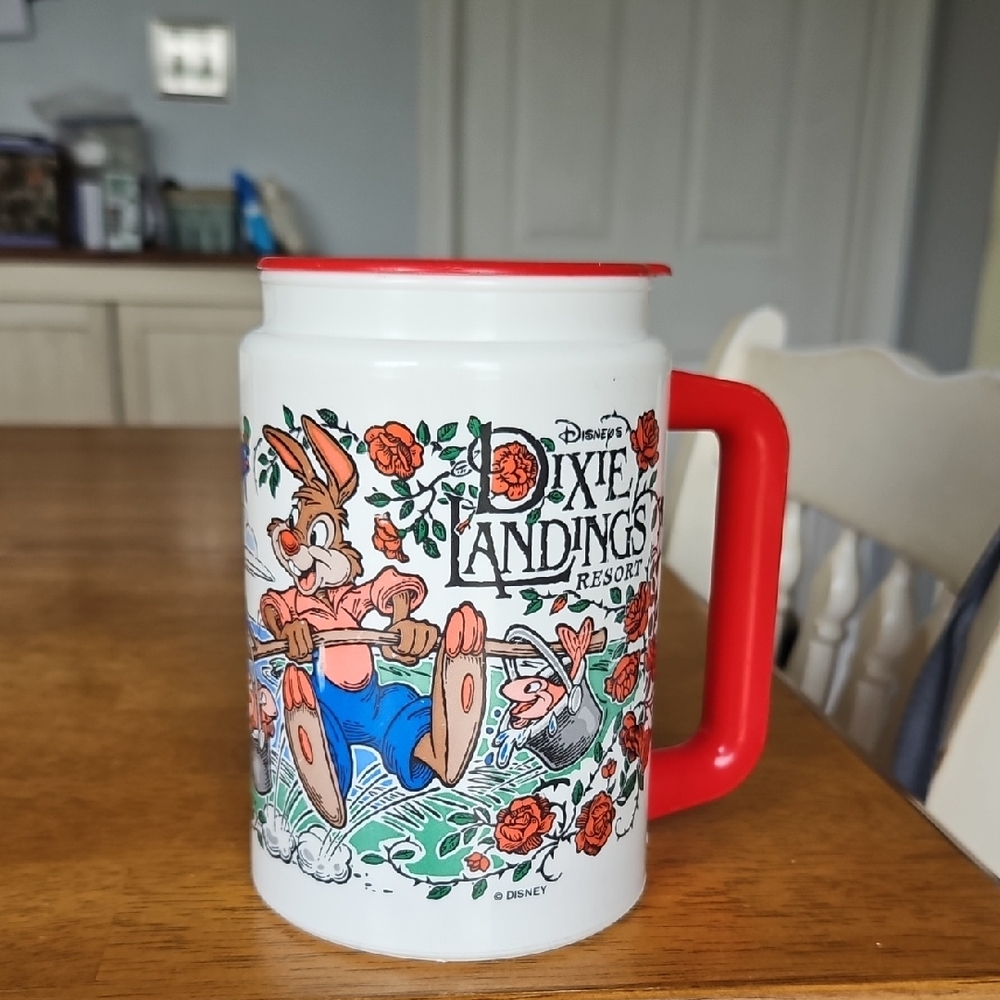 Disney Dixie Landings Mug with Red Handle and White Base